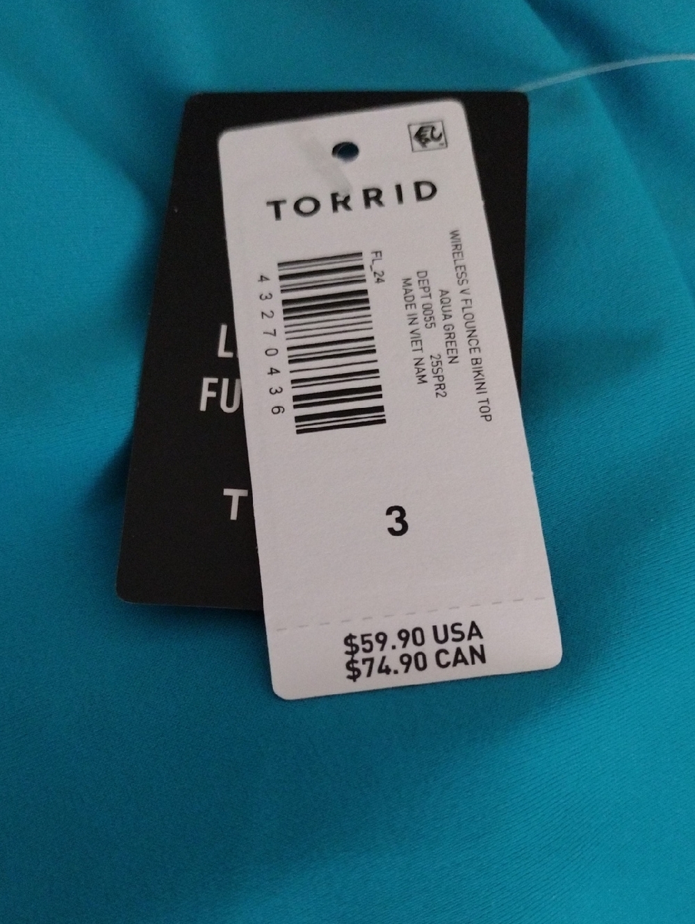 Torrid Teal Ruffled Flounce Bikini Top & High-Waist Bottoms Swimsuit Set 3X Nwt - Picture 2 of 4